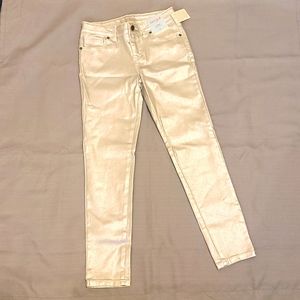 Girls' Shiny Silver Jeans
